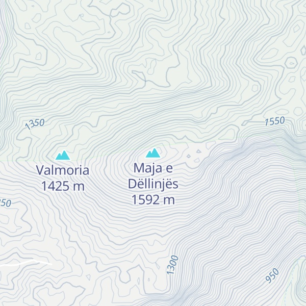 Map of Maja e Dëllinjës