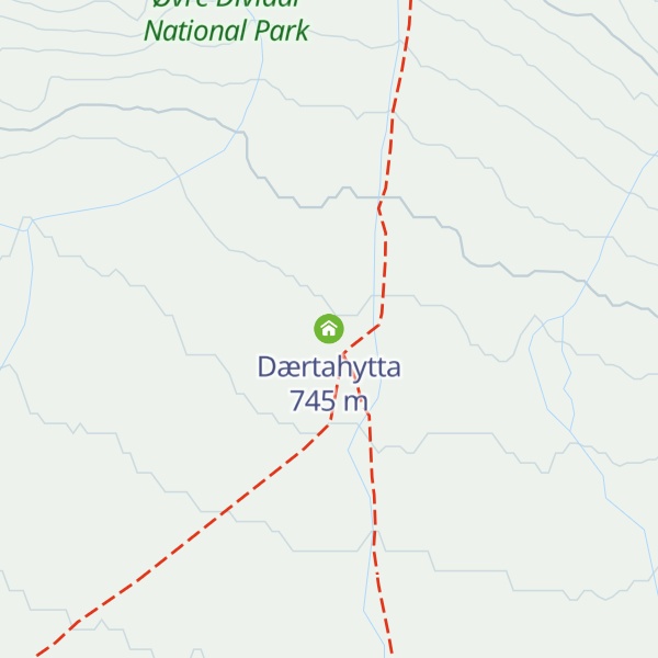 Map of Dærtahytta