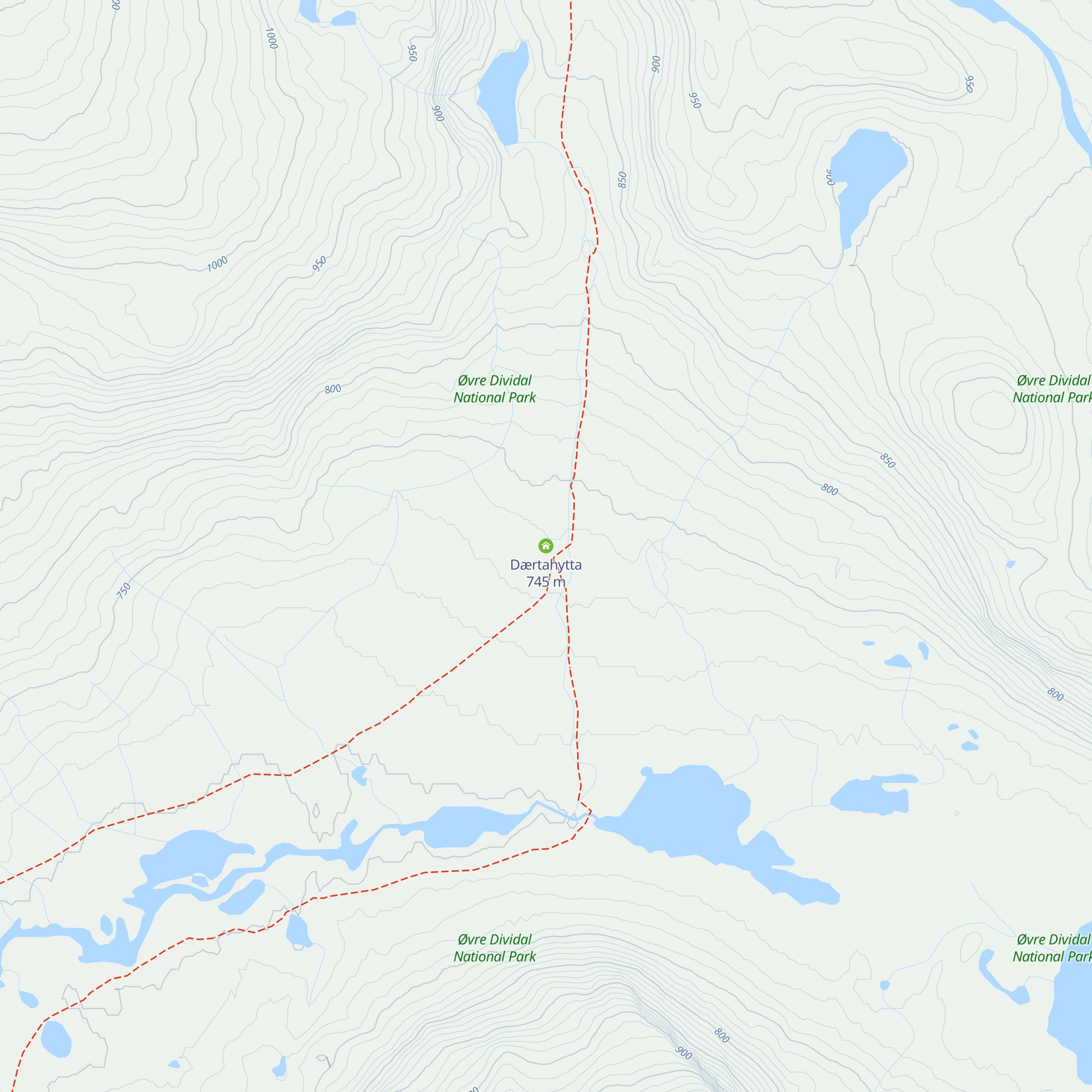 Dærtahytta map