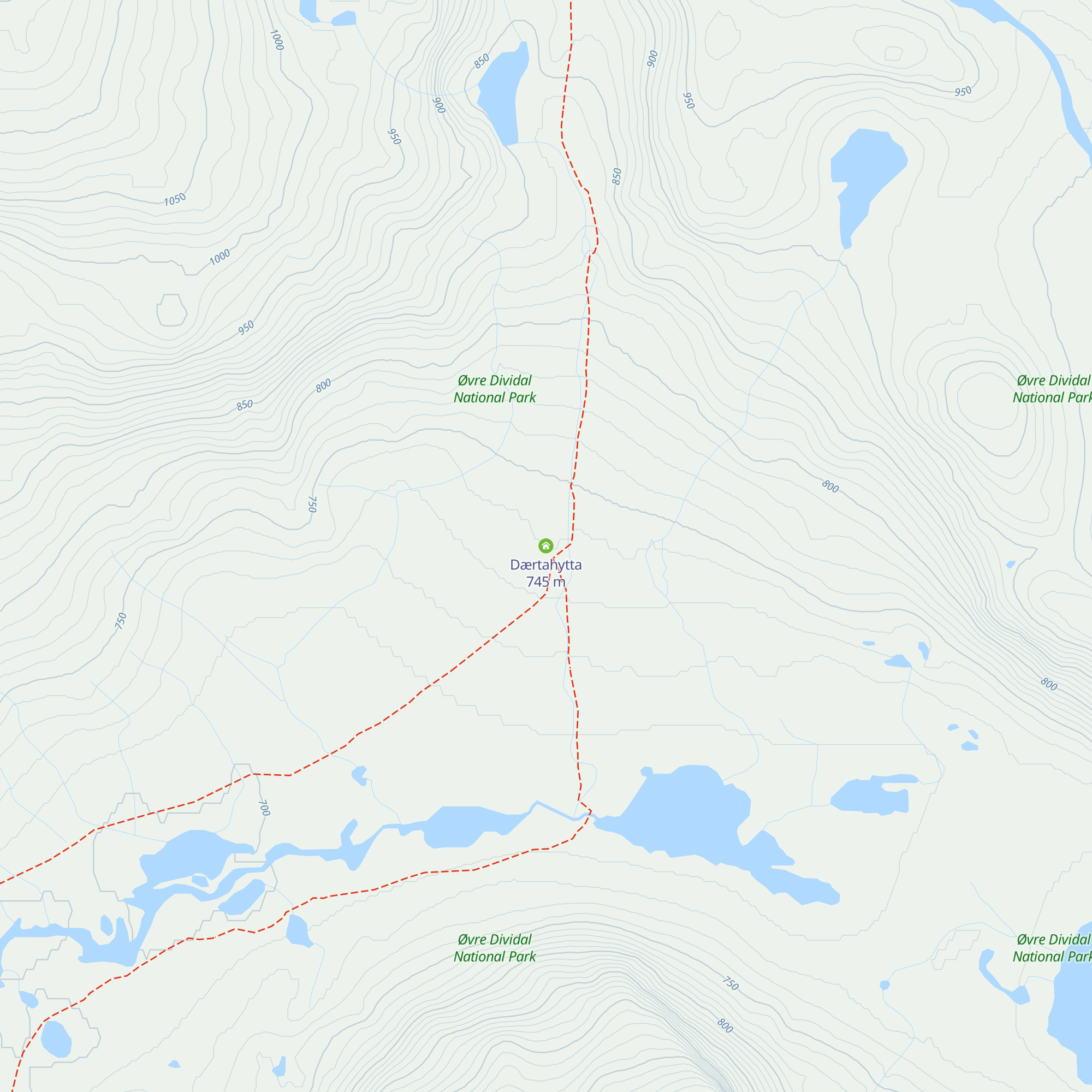 Dærtahytta map