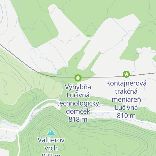Map of Výhybňa Lučivná technologický domček