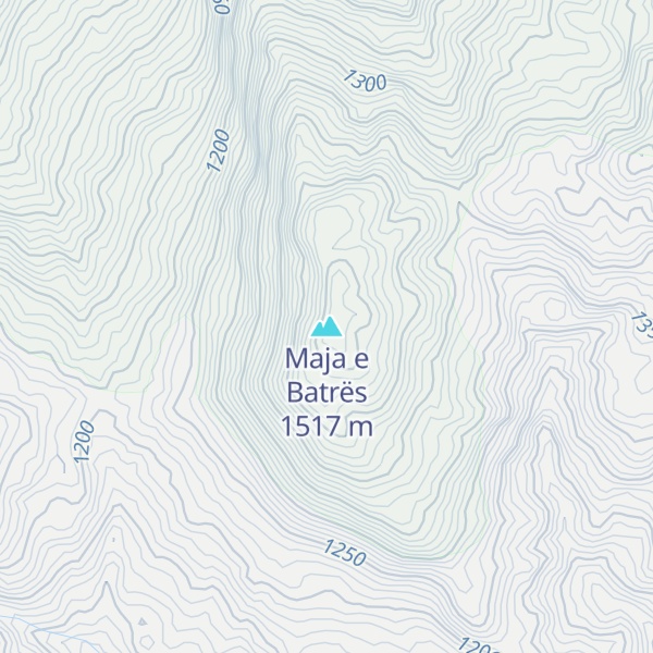 Map of Maja e Batrës