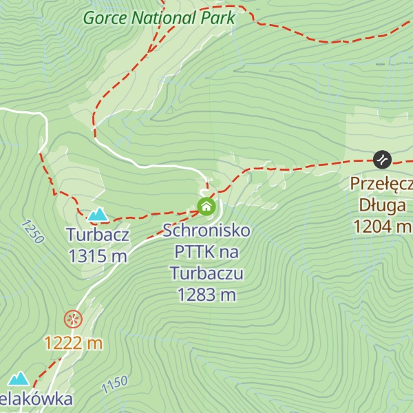 Map of Schronisko PTTK na Turbaczu
