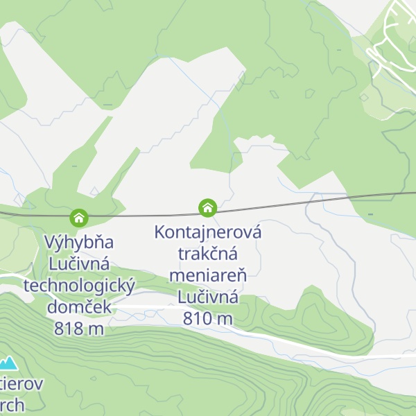 Map of Kontajnerová trakčná meniareň Lučivná