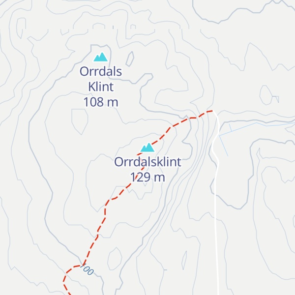 Map of Orrdalsklint