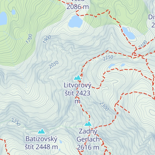 Map of Litvorový štít