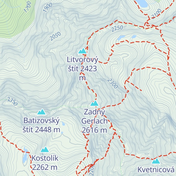 Map of Veľká Litvorová veža
