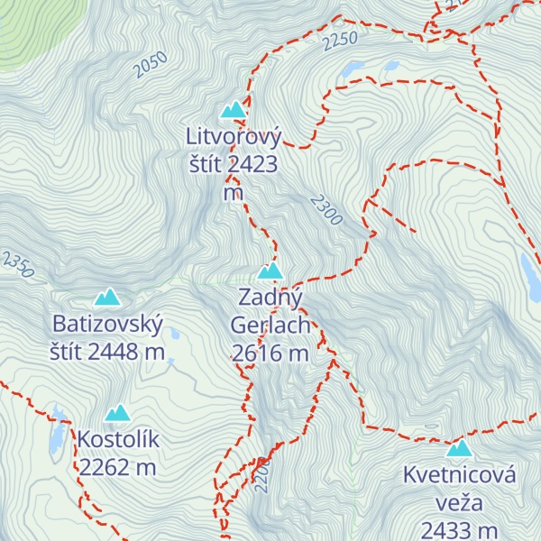 Map of Zadný Gerlach