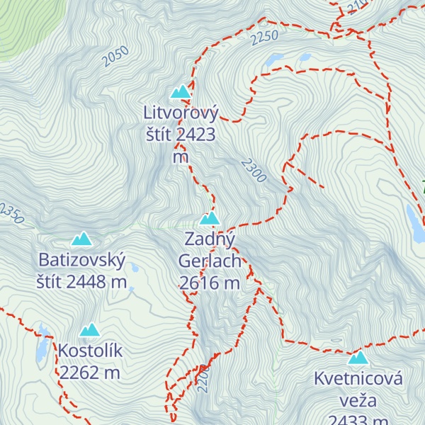 Map of Lavínový štít