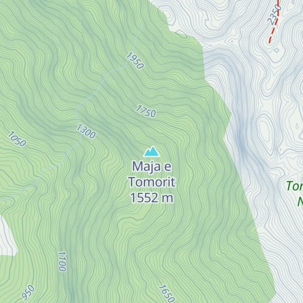 Map of Maja e Tomorit