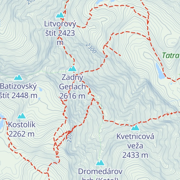 Map of Gerlachovský štít