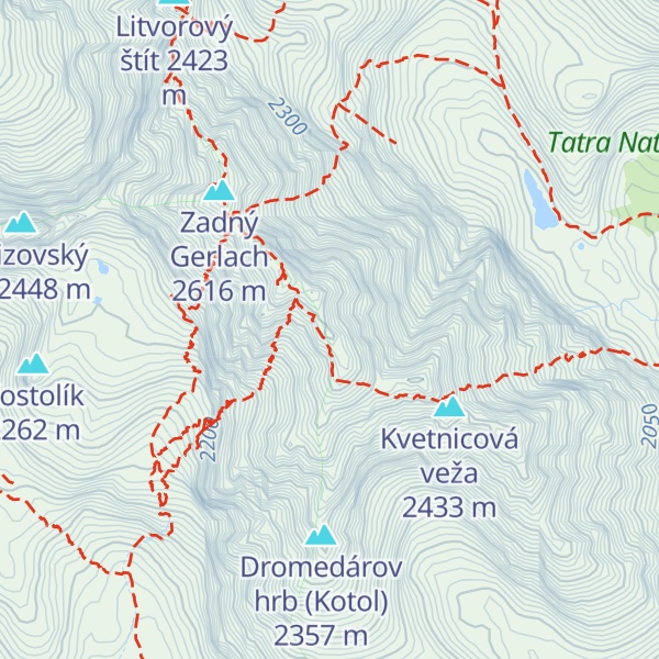 Map of Kotlový štít
