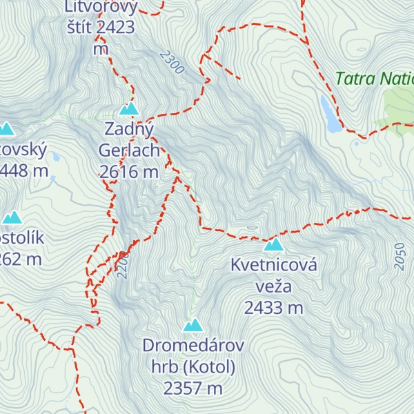 Map of Dromedárov chrbát