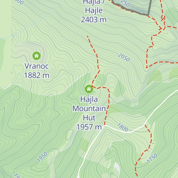 Map of Hajla Mountain Hut