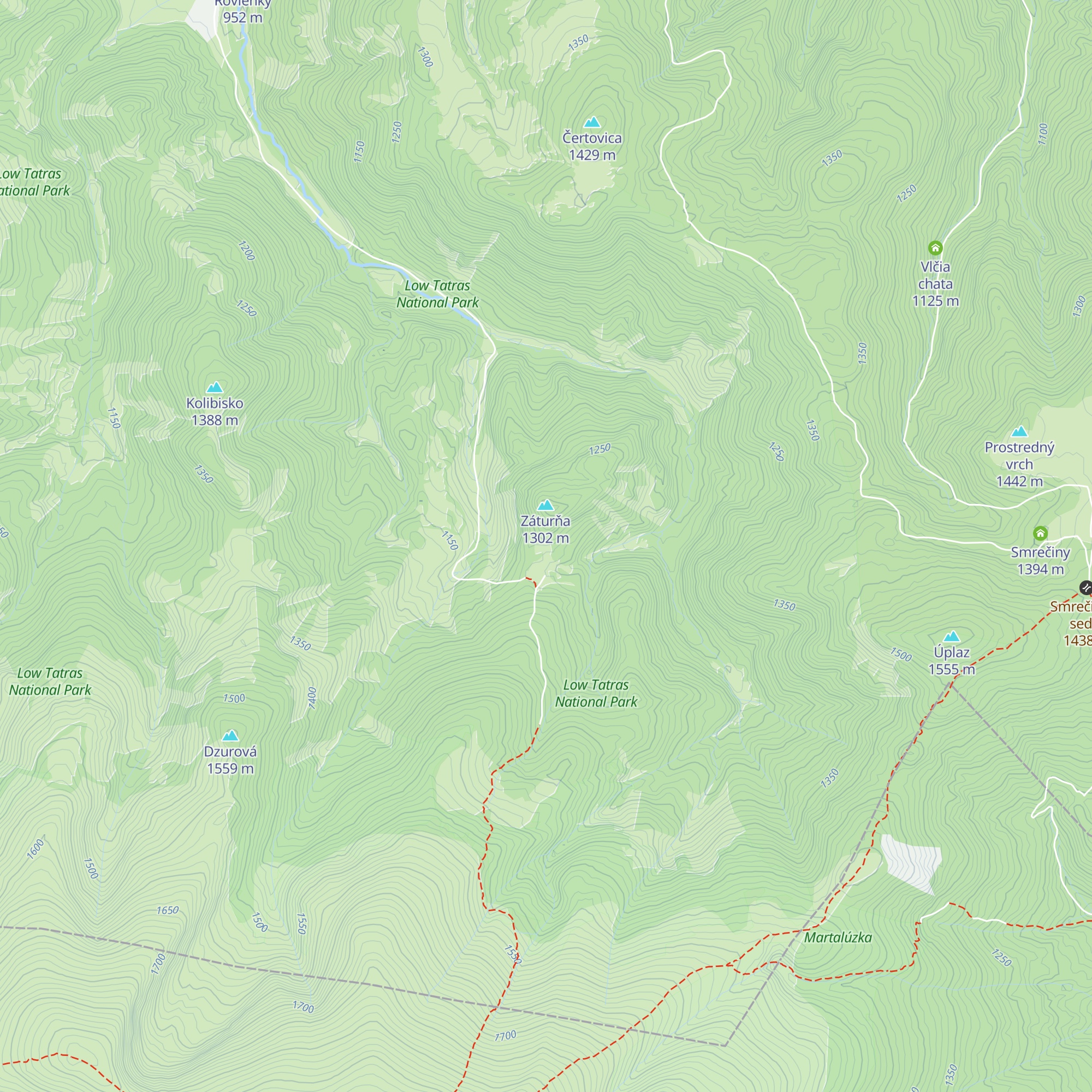 Záturňa map