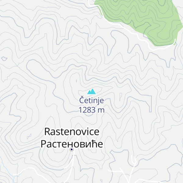 Map of Četinje