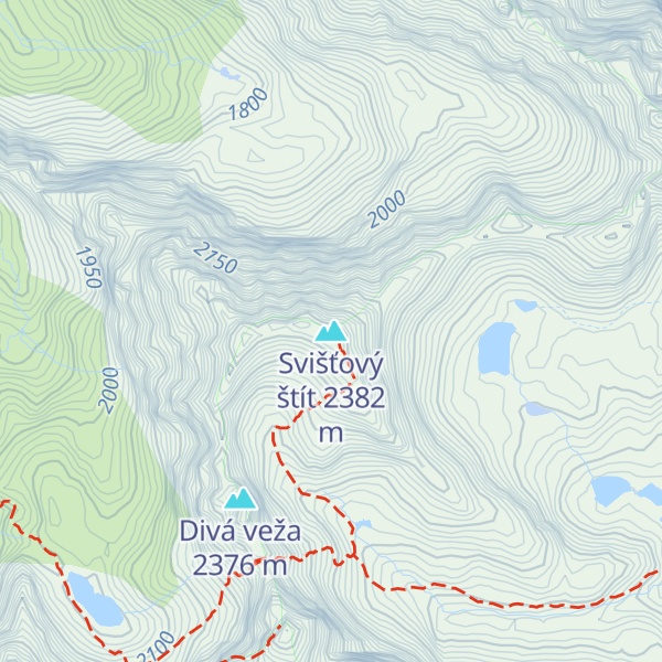 Map of Svišťový štít