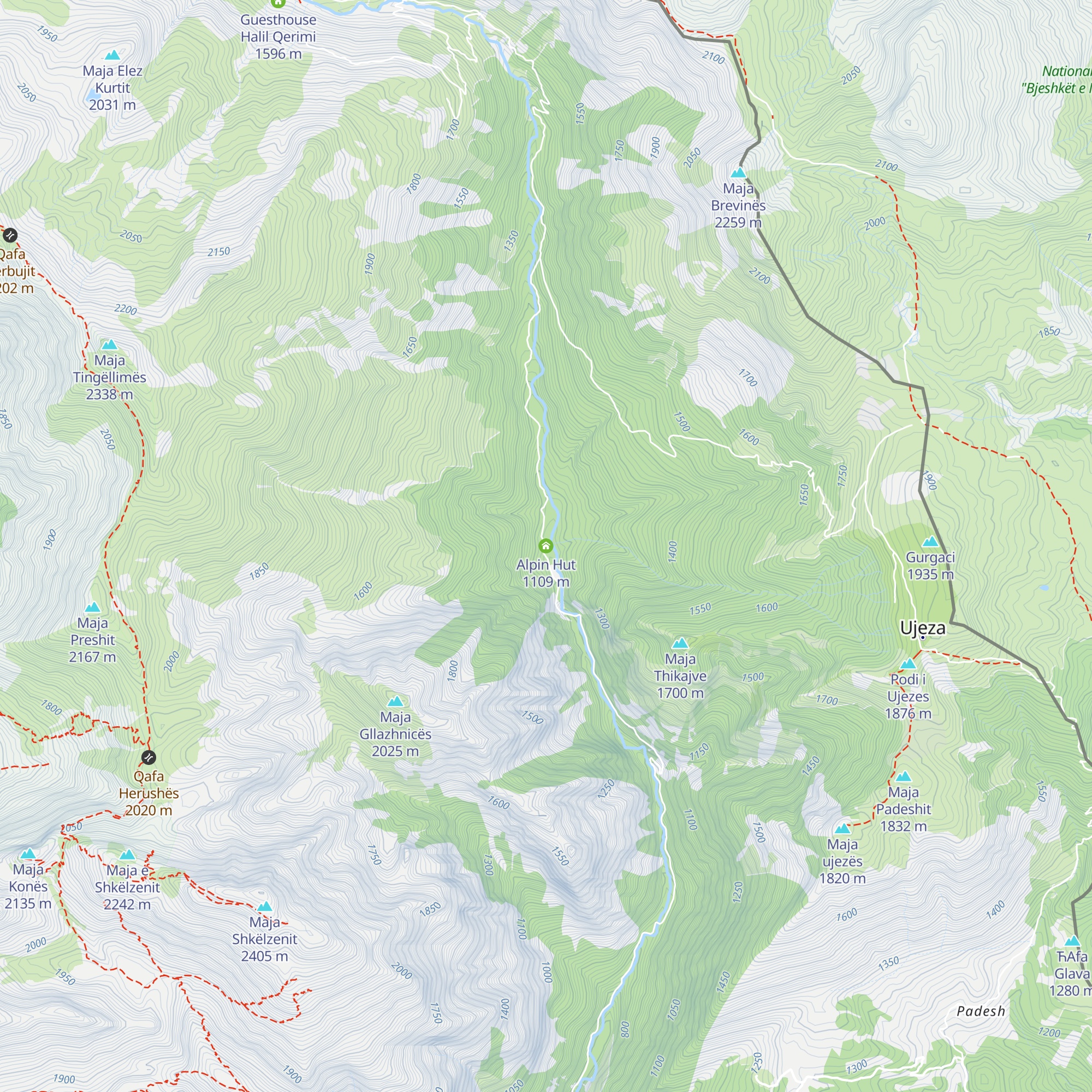 Alpin Hut map