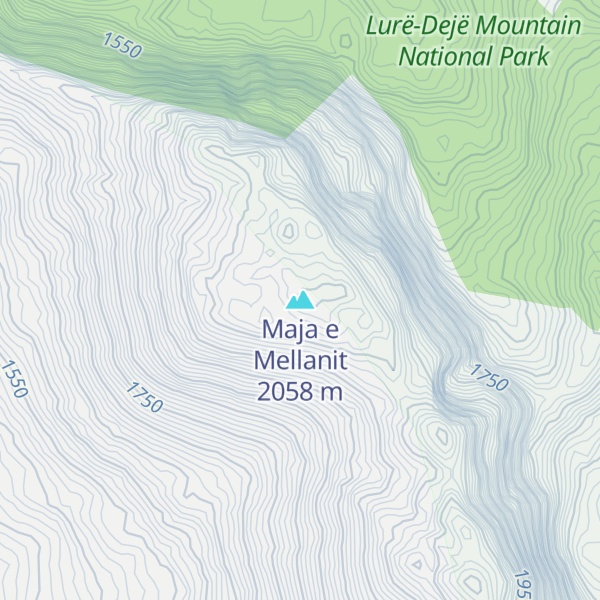 Map of Maja e Mellanit