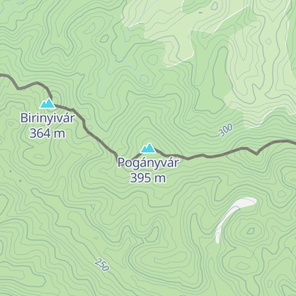 Map of Pogányvár