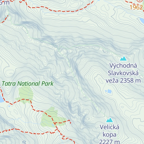 Map of Malá Granátová veža