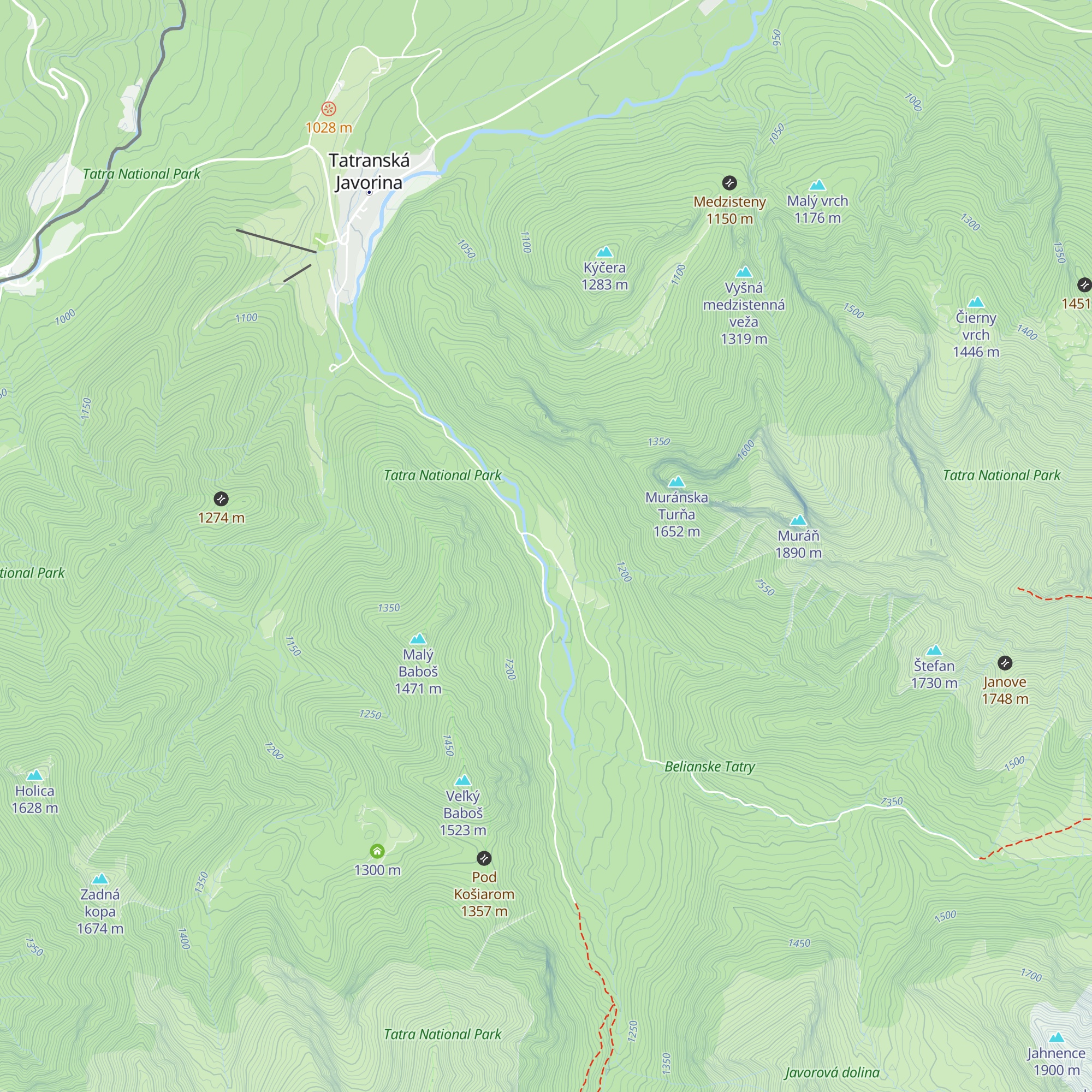 Pod Muráňom map