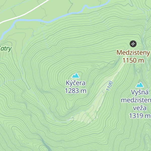 Map of Kýčera