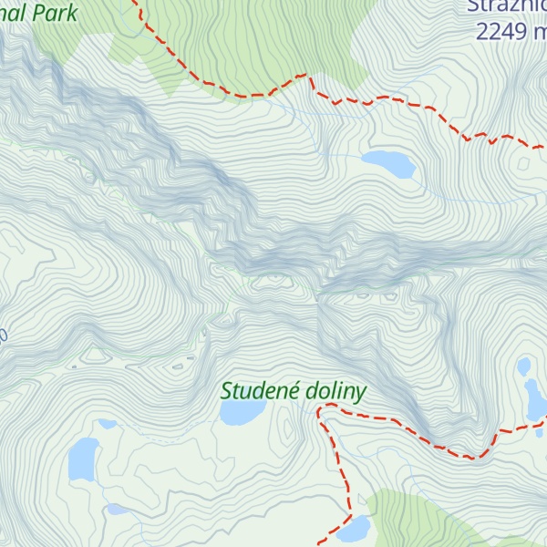 Map of Malý Javorový štít