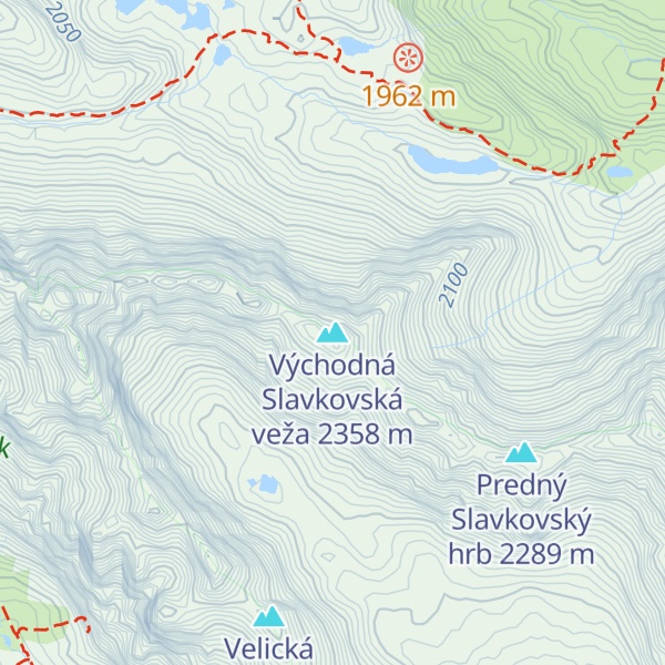 Map of Východná Slavkovská veža