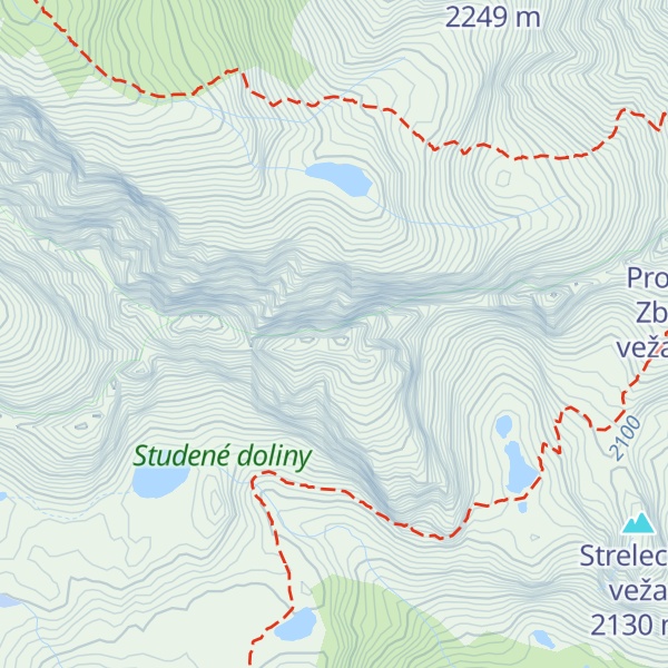 Map of Javorový štít