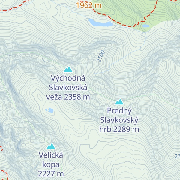 Map of Zadný Slavkovský hrb