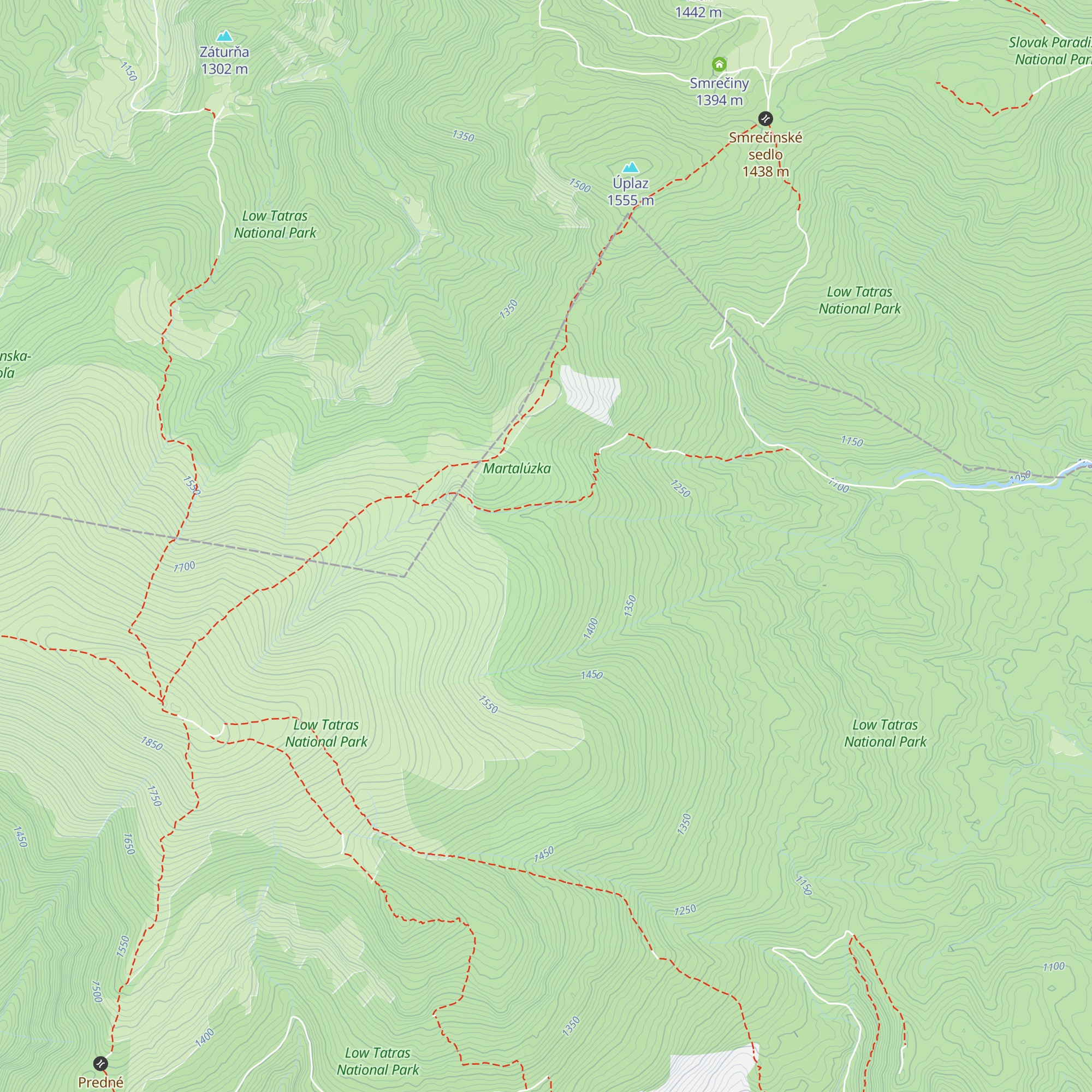 Byčiarky map