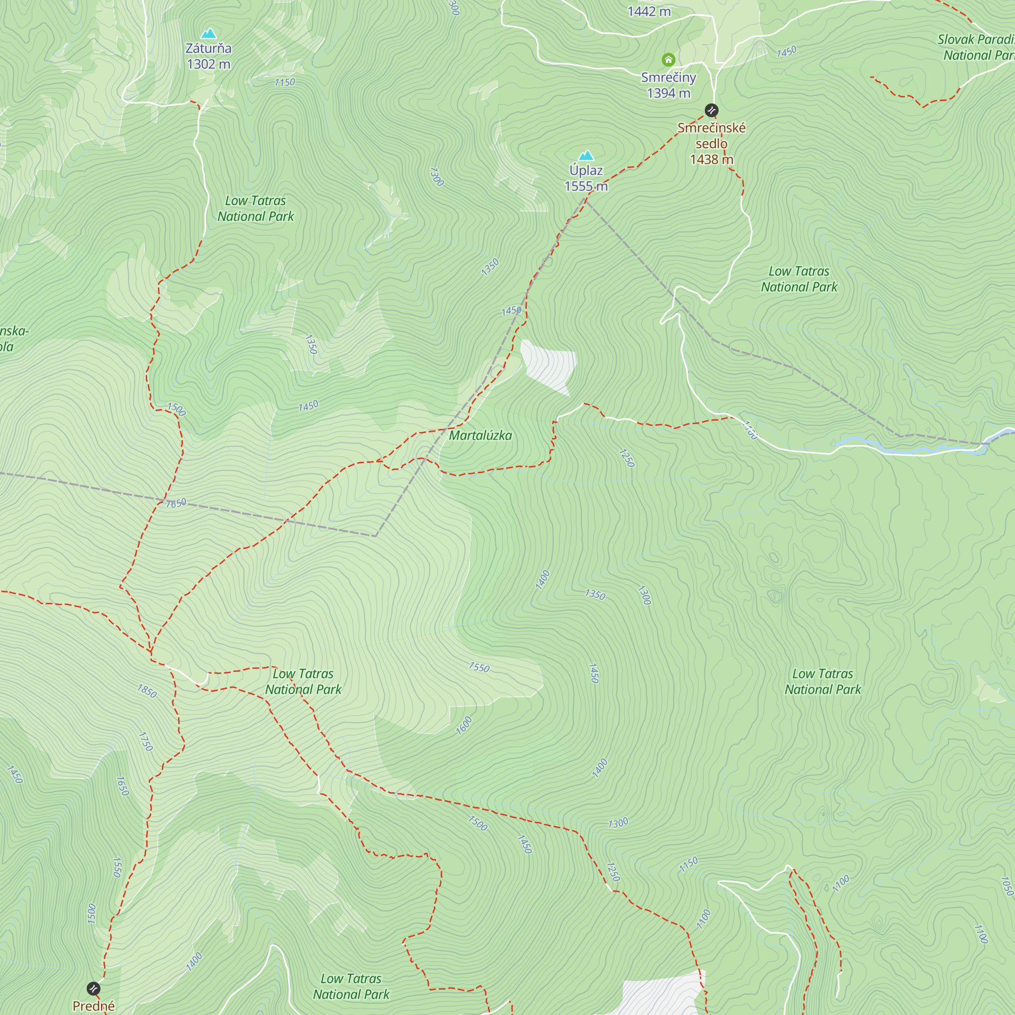 Byčiarky map