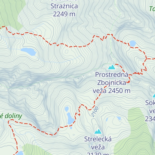 Map of Ostrý štít