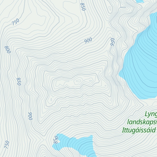 Map of Kvasstindfjellet
