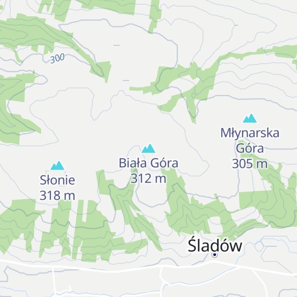 Map of Biała Góra