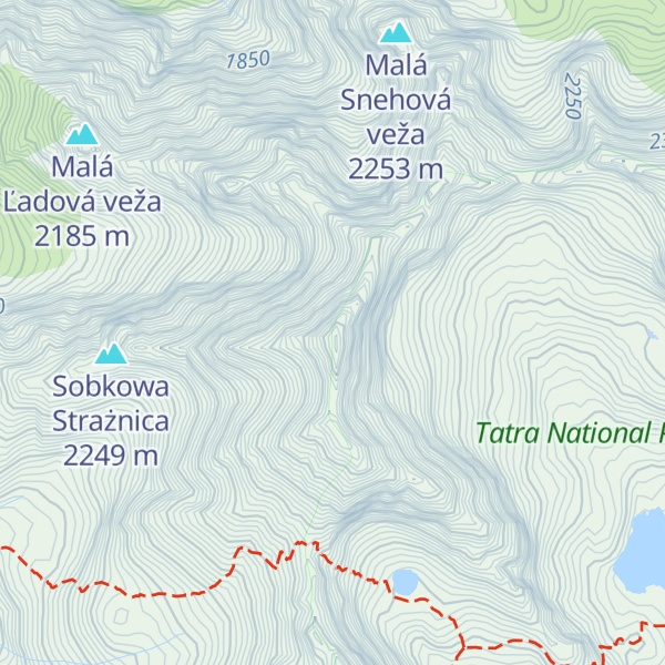 Map of Ľadový štít