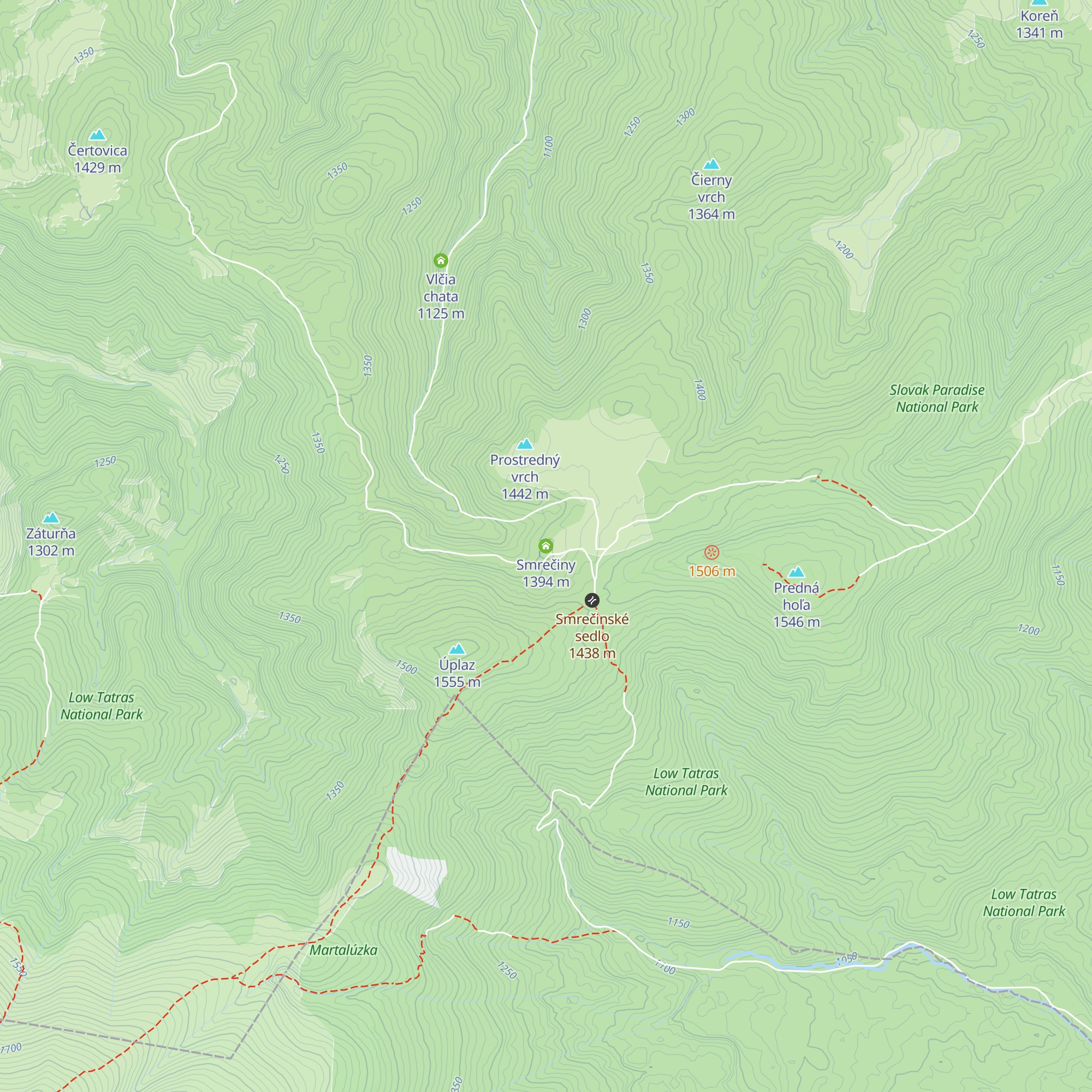 Smrečiny map