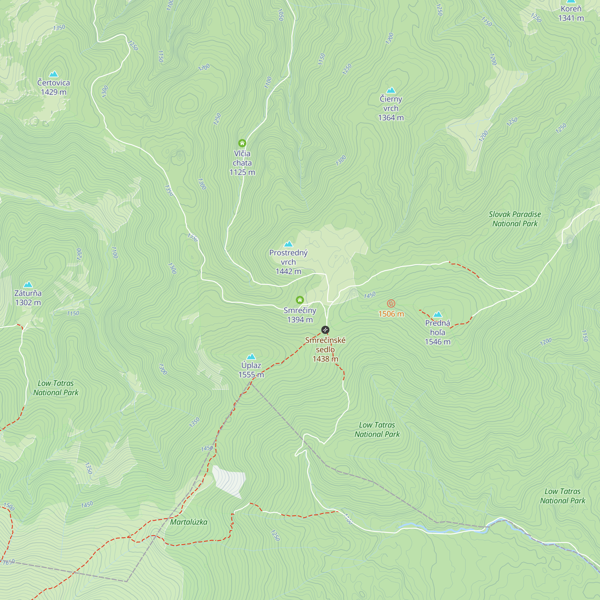 Smrečiny map