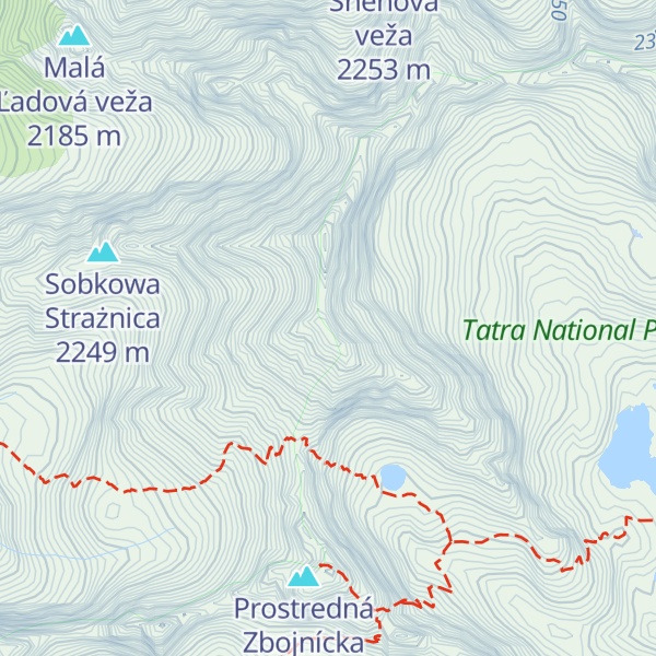 Map of Malý Ľadový štít