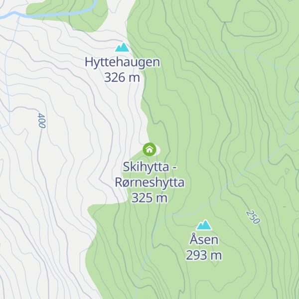 Map of Skihytta - Rørneshytta