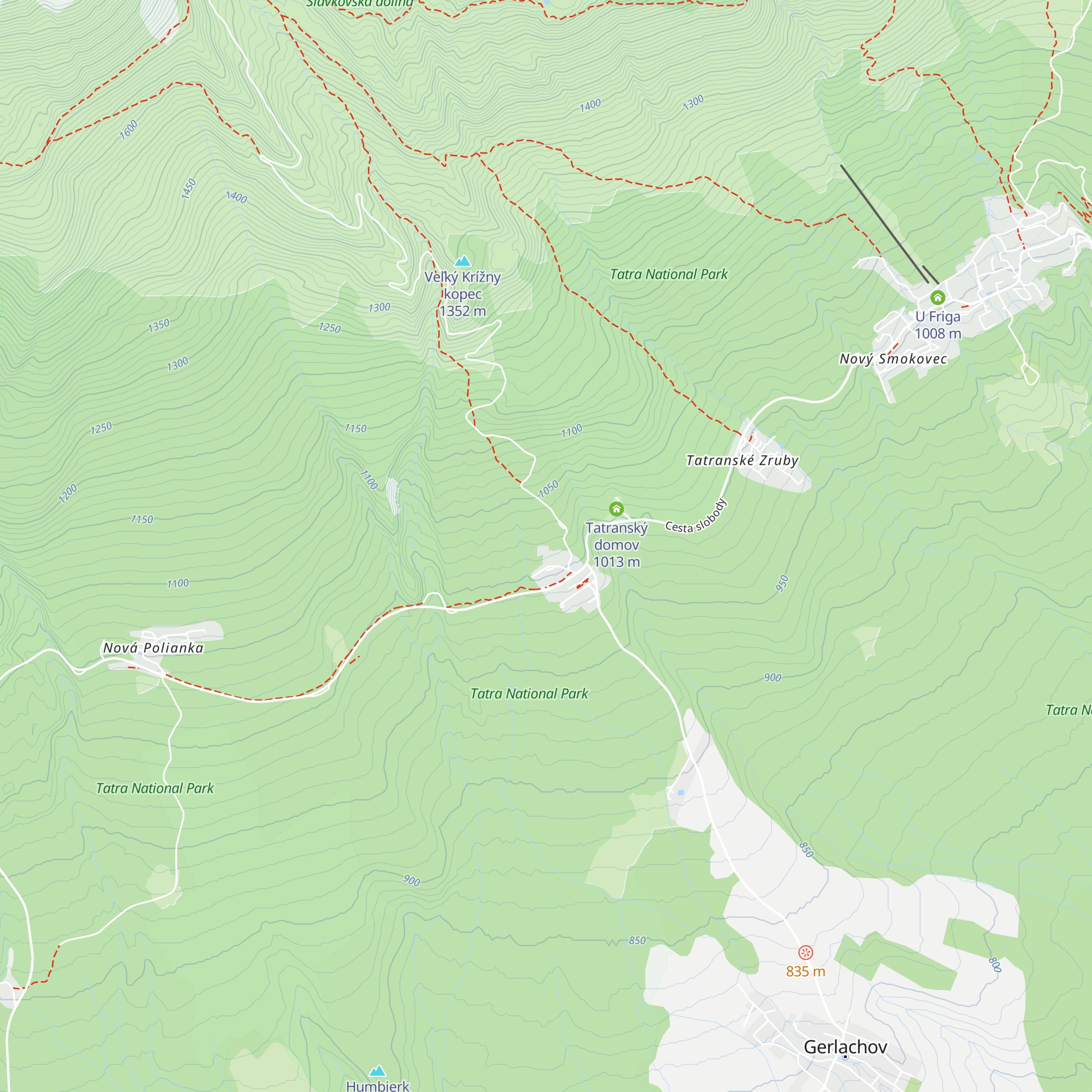 Domček Hornád map