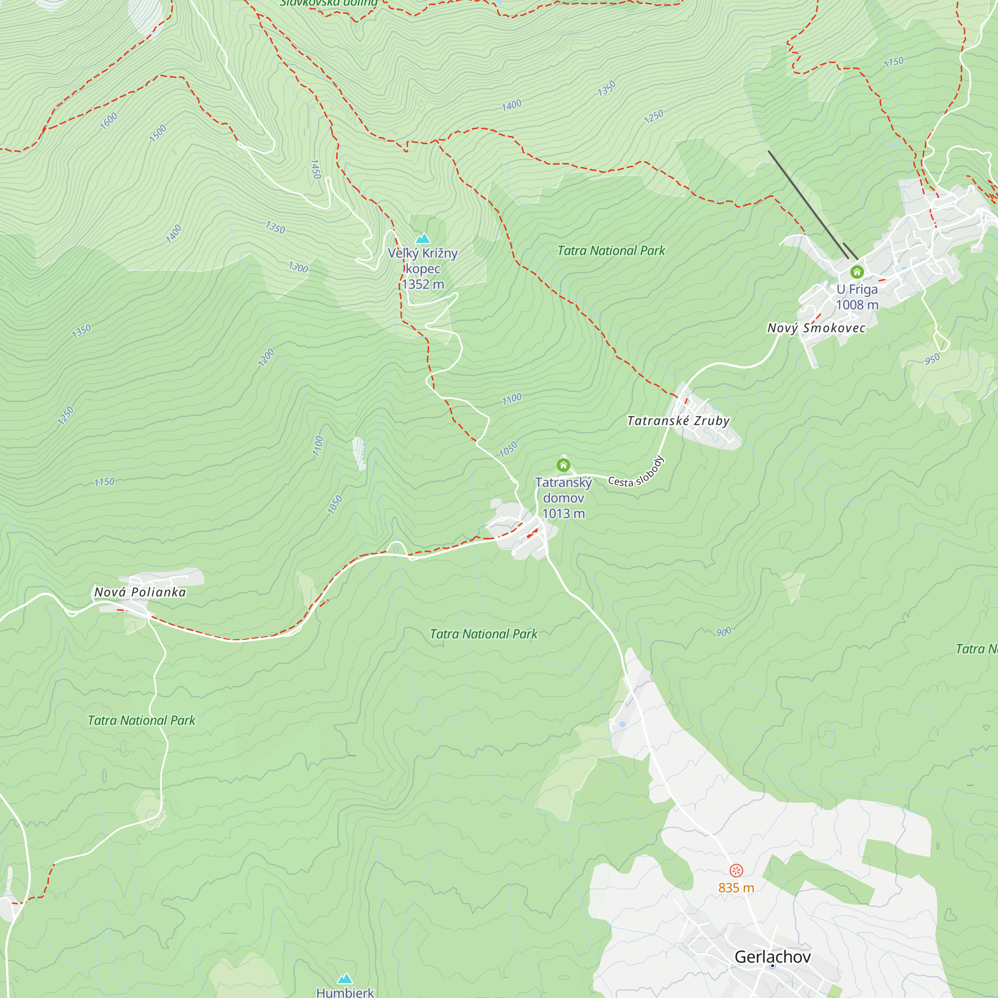Domček Hornád map