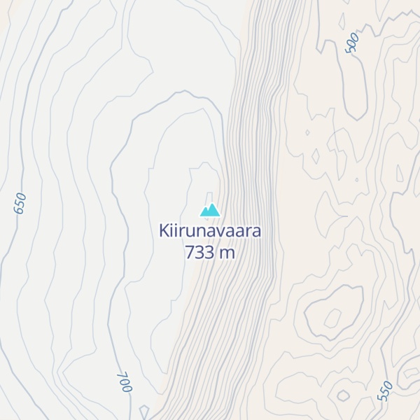 Map of Kiirunavaara