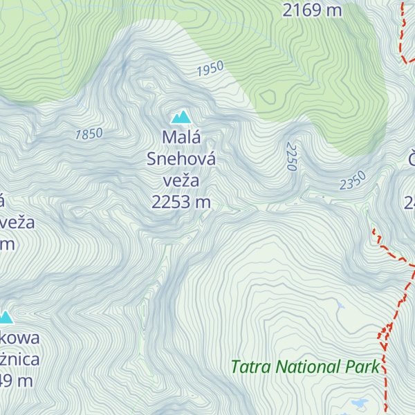 Map of Snehový štít