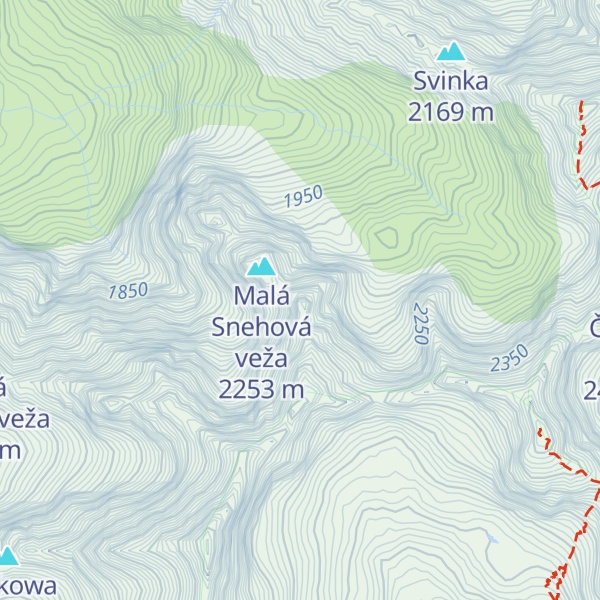 Map of Veľká Snehová veža