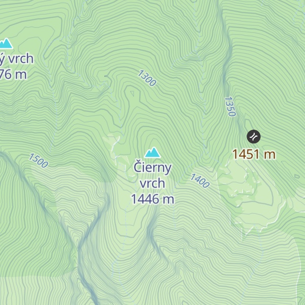 Map of Čierny vrch