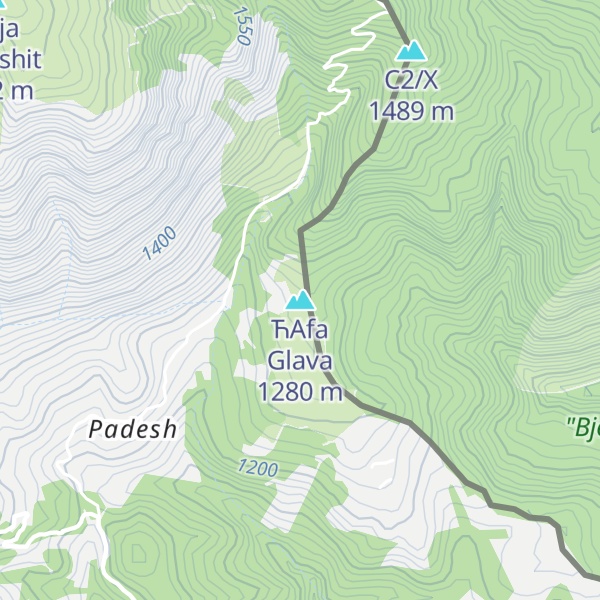 Map of ЋAfa Glava