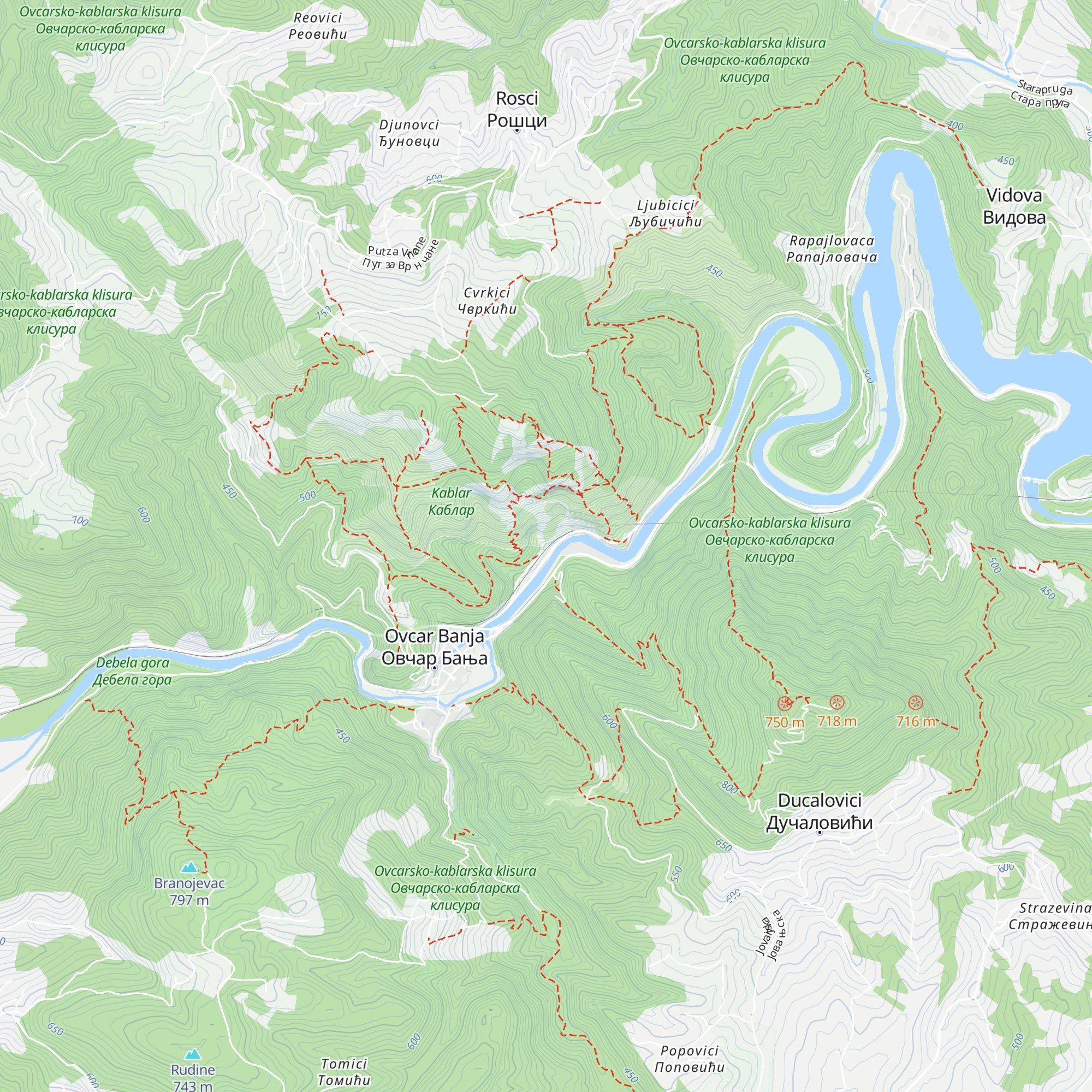 Planinarski dom „Bogoljub Ćurić” map