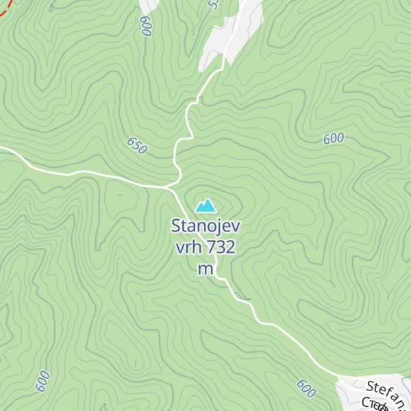 Map of Stanojev vrh